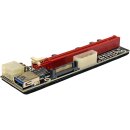 VER.SU-103E PCI-E 1x to 16x Backplane black/red +Adapter PCE2PCE-N06 blue +USB Cable 60cm blue