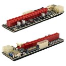 VER.SU-103E PCI-E 1x to 16x Backplane black/red +Adapter PCE2PCE-N06 blue +USB Cable 60cm blue