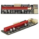 VER.SU-103E PCI-E 1x to 16x Backplane black/red +Adapter PCE2PCE-N06 blue +USB Cable 60cm blue