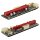 VER.SU-103E PCI-E 1x to 16x Backplane black/red +Adapter PCE2PCE-N06 blue +USB Cable 60cm blue