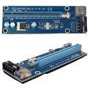 PCIE164P-N03 VER 006 PCI-E 1x to 16x Backplane blue +Adapter PCE2PCE-N06 black +USB 3.0 Cable 60cm black