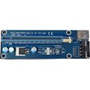 PCIE164P-N03 VER 006 PCI-E 1x to 16x Backplane blue +USB 3.0 Cable 60cm black