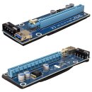 PCIE164P-N03 VER 006 PCI-E 1x to 16x Backplane blue +USB 3.0 Cable 60cm black