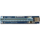 PCE164P-N02 VER 005S PCI-E 1x to 16x Backplane blue +Adapter PCIE-36PIN green +USB 3.0 Cable 60cm blue