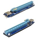 PCE164P-N02 VER 005S PCI-E 1x to 16x Backplane blue +Adapter PCIE-36PIN green +USB 3.0 Cable 60cm blue