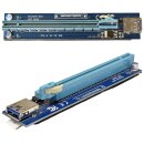 PCE164P-N02 VER 005S PCI-E 1x to 16x Backplane blue +Adapter PCIE-36PIN green +USB 3.0 Cable 60cm blue