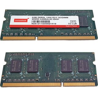 Innodisk 4GB 1Rx8 DDR3L 1600 ECC SO-DIMM M3DW-4GSS2L0C-EA91