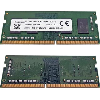 Kingston 4GB 1Rx16 PC4-3200AA-SC0-12 SO-DIMM KCDT82-MIE 9995711-004.A00G
