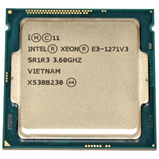 Intel Xeon Processor E3-1271 V3 4-Core 3.60GHz 8MB Smart Cache SR1R3 FCLGA1150