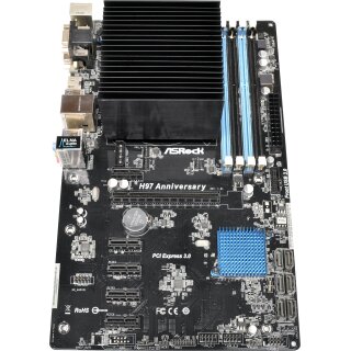ASRock H97 Anniversary 80-MXGWC0-A1A02 LGA1150 Core i3-4160 4 Slots DDR3/3L ATX Mainboard +Heatsink