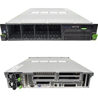 Fujitsu RX4770 M4 Server no CPU FCLGA3647 no PC4 RAM 48 Slot 4x Kühler 16x SFF 2,5