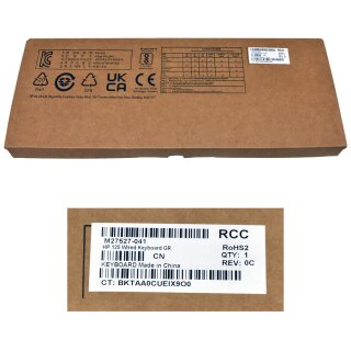 HP Keyboard 125 Wired M27527-041 DE QWERTZ wired black NEW NEU