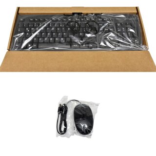 HP Keyboard Mouse Set 125 Wired black M27527-041 DE QWERTZ + M27537-001 NEW NEU