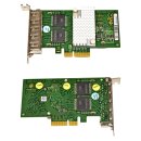 Fujitsu D2745-A11 GS3 Quad-Port 4xRJ-45 Gigabit Ethernet Network Card PCIe x4 LP