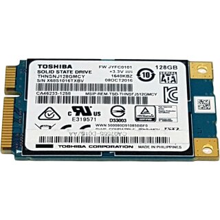 Toshiba THNSNJ128GMCY mSATA 128GB MLC 6Gb/s SATA SSD CA46233-1258