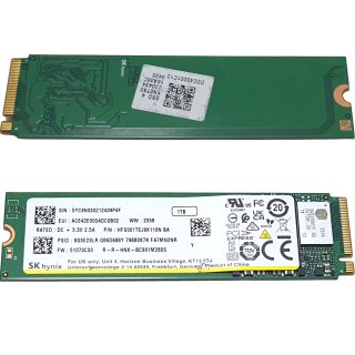 SK hynix PC801 HFS001TEJ9X110N BA 1TB SSD M.2 2280 NVMe PCIe3.0 x4 51070C30