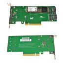 HP Dual M.2 2280 SATA PCIe x8 Riser Card/Adapter 759505-001 HP 120GB SSDSCKHB120G4P SSD M.2 2280 6G SATA +Kabel 798565-001