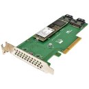 HP Dual M.2 2280 SATA PCIe x8 Riser Card/Adapter 759505-001 HP 120GB SSDSCKHB120G4P SSD M.2 2280 6G SATA +Kabel 798565-001