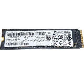 Lenovo 5SS0V26412 WDC PC SN730 SSS0L24775 512GB SSD M.2 2280 NVMe PCIe Gen3 x4