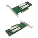 HP 759238-001 759505-001 Dual M.2 SATA PCIe x8 Riser Card +2x M.2 SATA SSDs +Cables FP