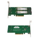 HP 759238-001 759505-001 Dual M.2 SATA PCIe x8 Riser Card +2x M.2 SATA SSDs +Cables FP