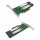 HP 759238-001 759505-001 Dual M.2 SATA PCIe x8 Riser Card +2x M.2 SATA SSDs +Cables FP