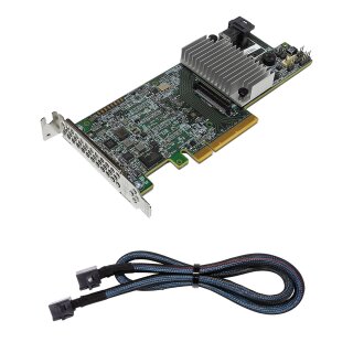 LSI MegaRAID SAS 9361-4i 4-Port 12G PCIe x8 RAID Controller 03-25420-12A/B +Cable LP