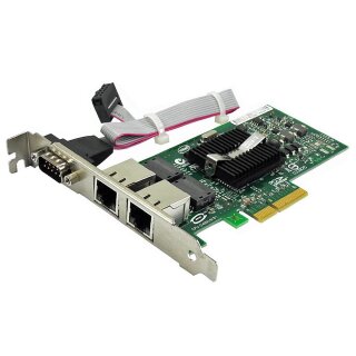 Intel PRO/1000 PT Dual Port GbE + COM RS-232 Port Server Adapter EXPI9402PTG2P20