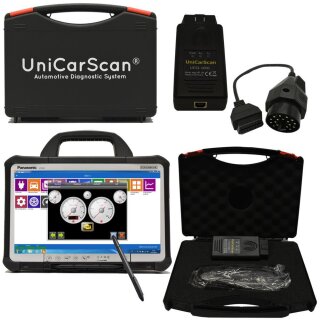 UniCarScan OBD-2 Diagnosesystem + BMW Adapter + Panasonic TOUGHBOOK CF-D1