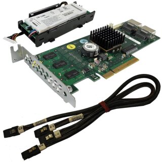 Fujitsu Primergy PCIe x8 SAS RAID Controller D2516-D11 GS1 + 2x SAS Kabel + BBU