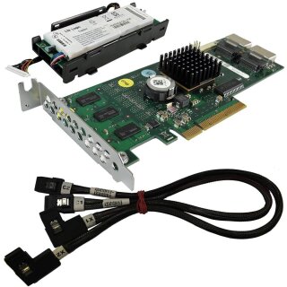 Fujitsu Primergy PCIe x8 SAS RAID Controller D2516-D11 GS1 + 2x Kabel + BBU