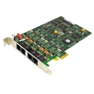 Dialogic D/4PCIU 4-Port PCI-Express Combi Voice/Fax Board PN: 56-0562-03