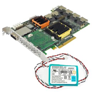 Adaptec ASR-52445 28-Port 3 Gb/s PCIe x8 SAS RAID Controller + BBU