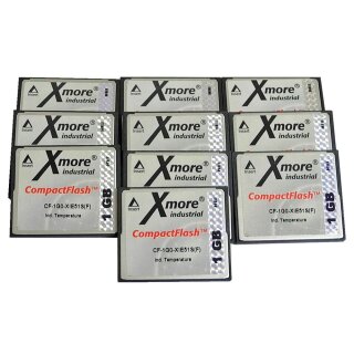 X More Industrial 10 x1GB CF-1G0-XIE51S(F) CompactFlash Memory Cards