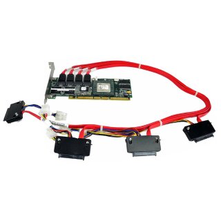 Adaptec AAR-2410SA/64MB 4 Kanal SATA RAID Controller + SATA Kabel PN 2069906-03