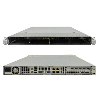 Supermicro CSE-815 1U Rack Server Mainboard X9SCI-LN4F Compatible CPUs i3, Xeon E3 Socket LGA1155 ohne Kühler