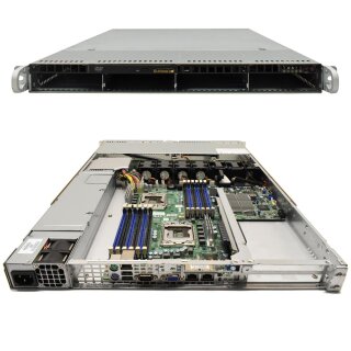 Supermicro CSE-815 1U Rack Server Mainboard X8DTU-F LGA 1366 2x CPU Kühler