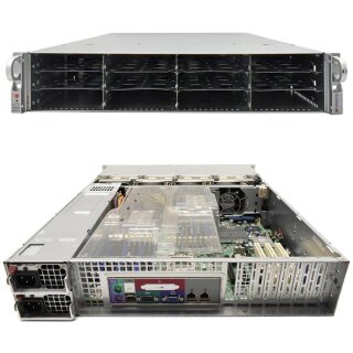 Supermicro CSE-826 2U Rack Server Mainboard X8DTN+ Rev 2.00 BPN-SAS2-826EL1 2x Kühler