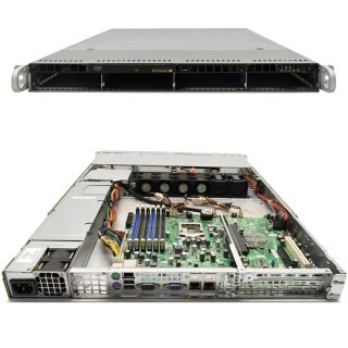 Supermicro CSE-815 1U Rack Server Mainboard X8SIE-F LGA 1156 ohne Kühler