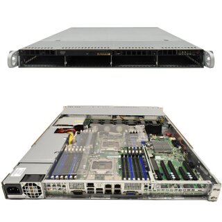 Supermicro CSE-815 1U Rack Server Mainboard X9DRi-LN4F+ Rev. 1.10 ohne Kühler