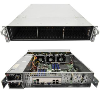 Supermicro CSE-216 2U Rack Server Mainboard X8DTI-LN4F LGA 1366 2x CPU Kühler