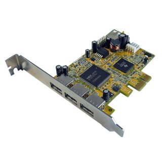 EXSYS EX-11064 PCI-Express x1 3 + 1 USB 2.0 Karte