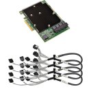 LSI SAS9300-16i 12G HBA PCIe 3.0 x8 Controller mit 4x Kabel ohne Bracket FP