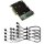 LSI SAS9300-16i 12G HBA PCIe 3.0 x8 Controller mit 4x Kabel ohne Bracket FP