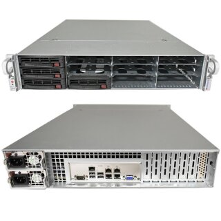 Supermicro CSE-826 2U Server Board X9DRi-LN4F+ Rev. 1.20A Xeon E5-2620 V2 32GB RAM 4x 300GB SAS HDD Adaptec ASR-5805Z