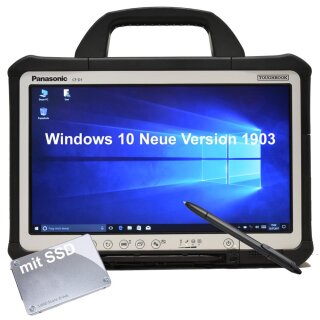 Panasonic TOUGHBOOK CF-D1 13,3 Zoll Intel CPU 4GB RAM 300GB SSD Win10 Neue Version 1903 Pro 64-bit