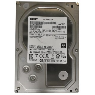 HGST 3.0TB 3.5Zoll 7.2k 6Gb/s 64MB Cache SATA HDD 0F22411 HDS7230ALA640 Neuwertig