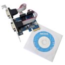 Sienoc OC-PI08 PCI-Express x1 to dual RS232 Ports Converter Adapter Neu OVP