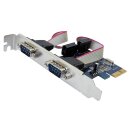 Sienoc OC-PI08 PCI-Express x1 to dual RS232 Ports Converter Adapter Neu OVP
