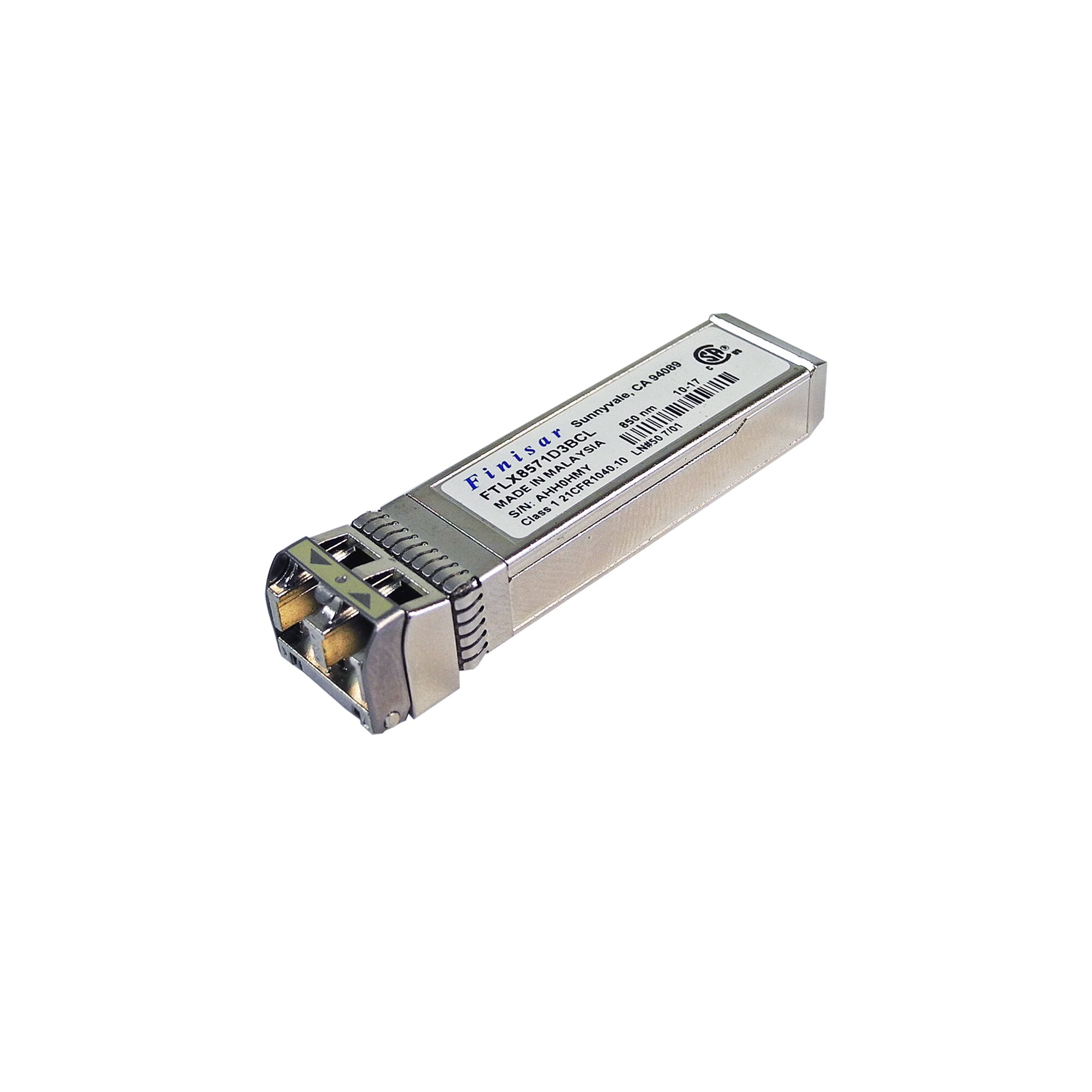 Finisar FTLX8571D3BCL 10Gb/s 850nm Multi-mode SFP+ Transceiver
